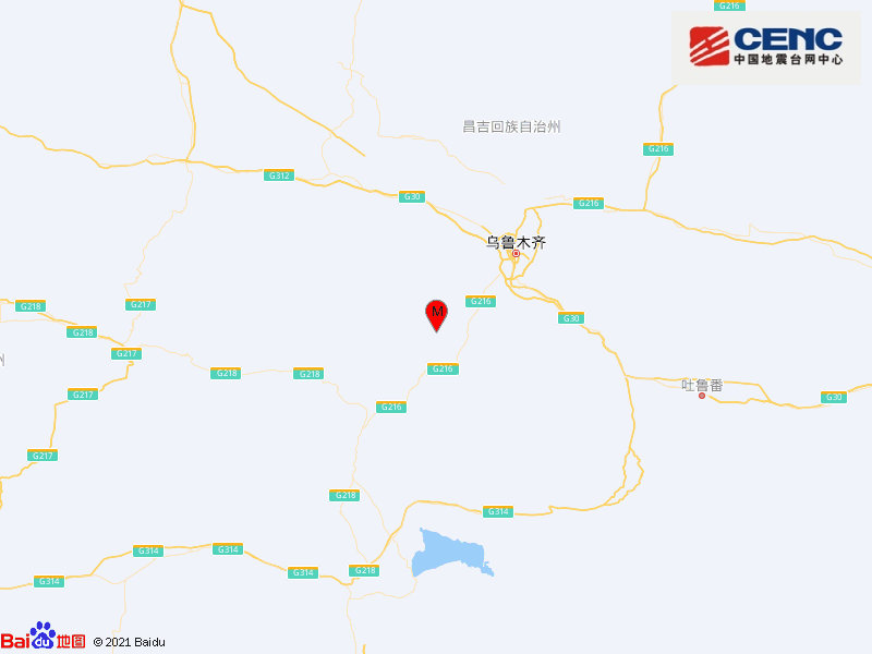 新疆乌鲁木齐县发生3.0级地震 震源深度13公里
