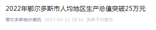 这座北方内陆小城 人均GDP突破25万元
