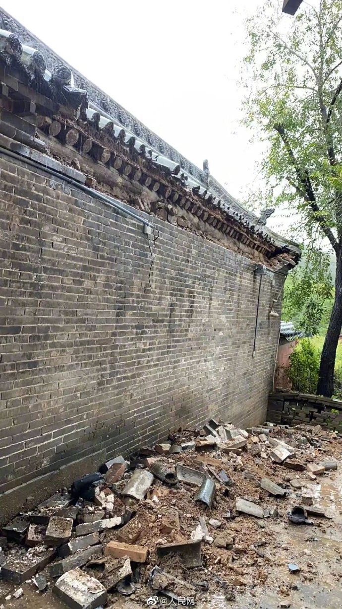 山西降雨造成1763处不可移动文物坍塌等